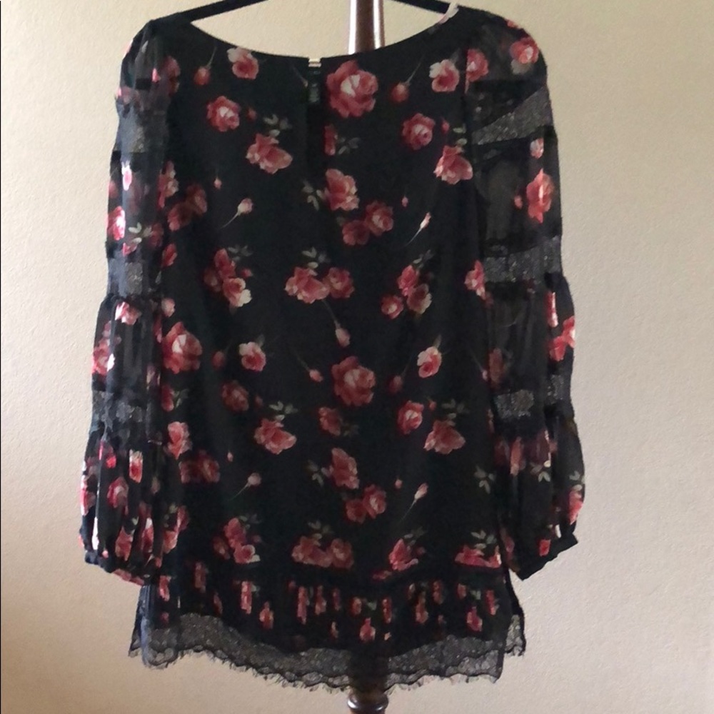 WHBM Floral Long-Sleeve